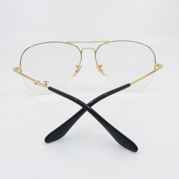 Ray-Ban Gold & Black RB 6589 2946 Semi Rimless New - Picture 6 of 8